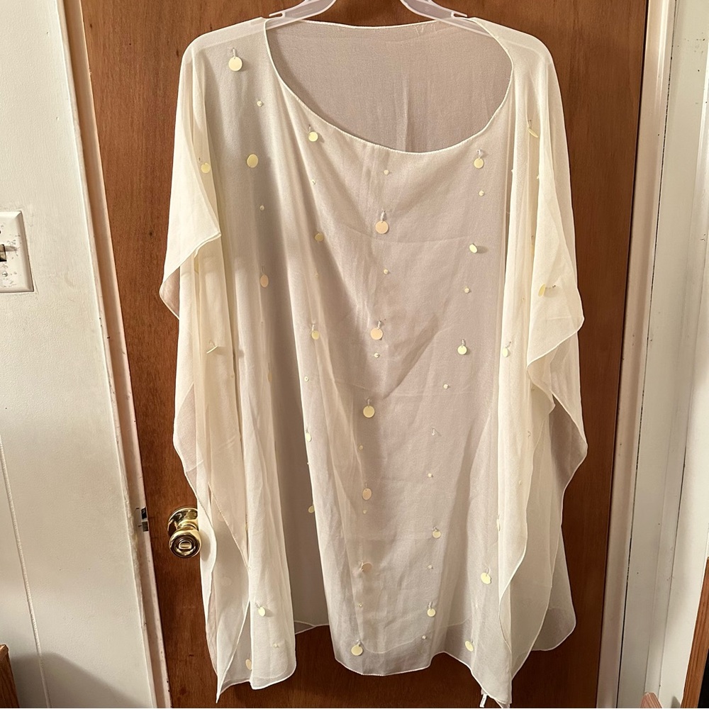 Swim cover up ivory